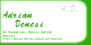 adrian dencsi business card